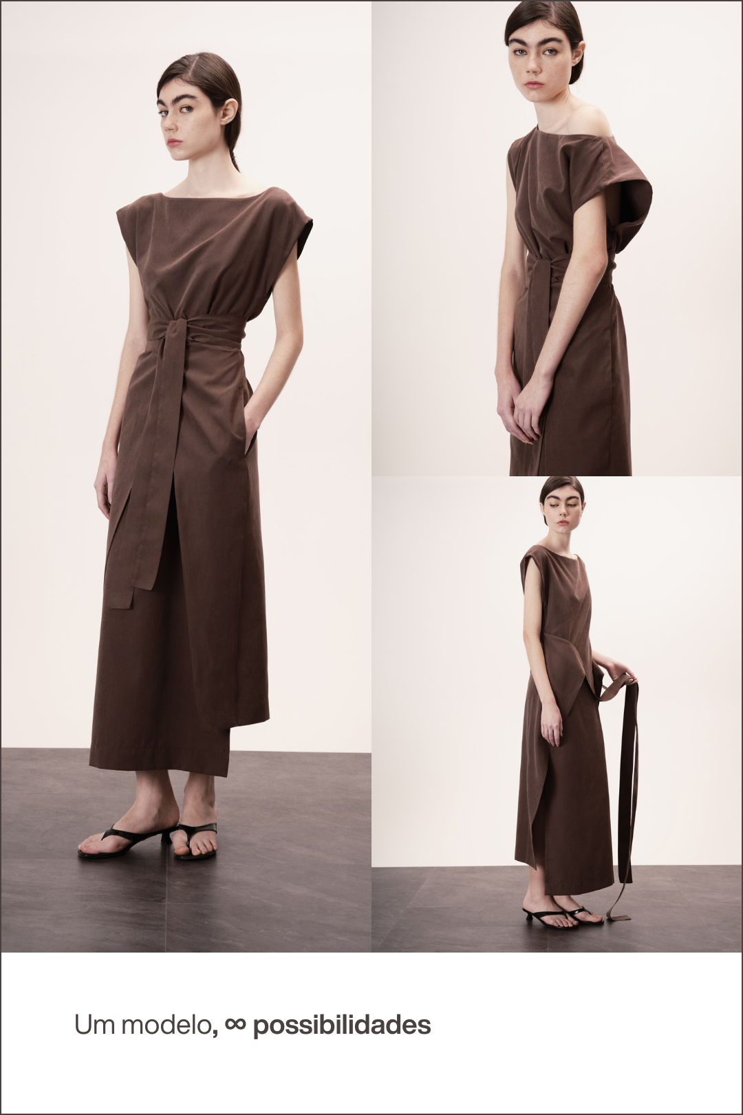 Vestido Tarsila Marrom