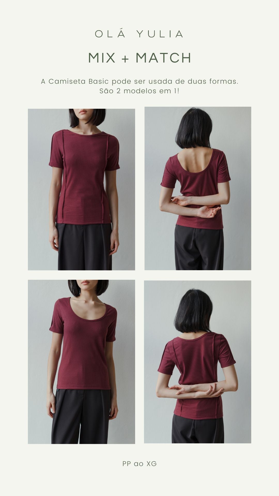 Camiseta Basic Vinho