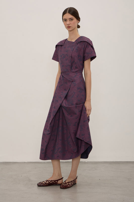 Vestido Tsuru Ameixa
