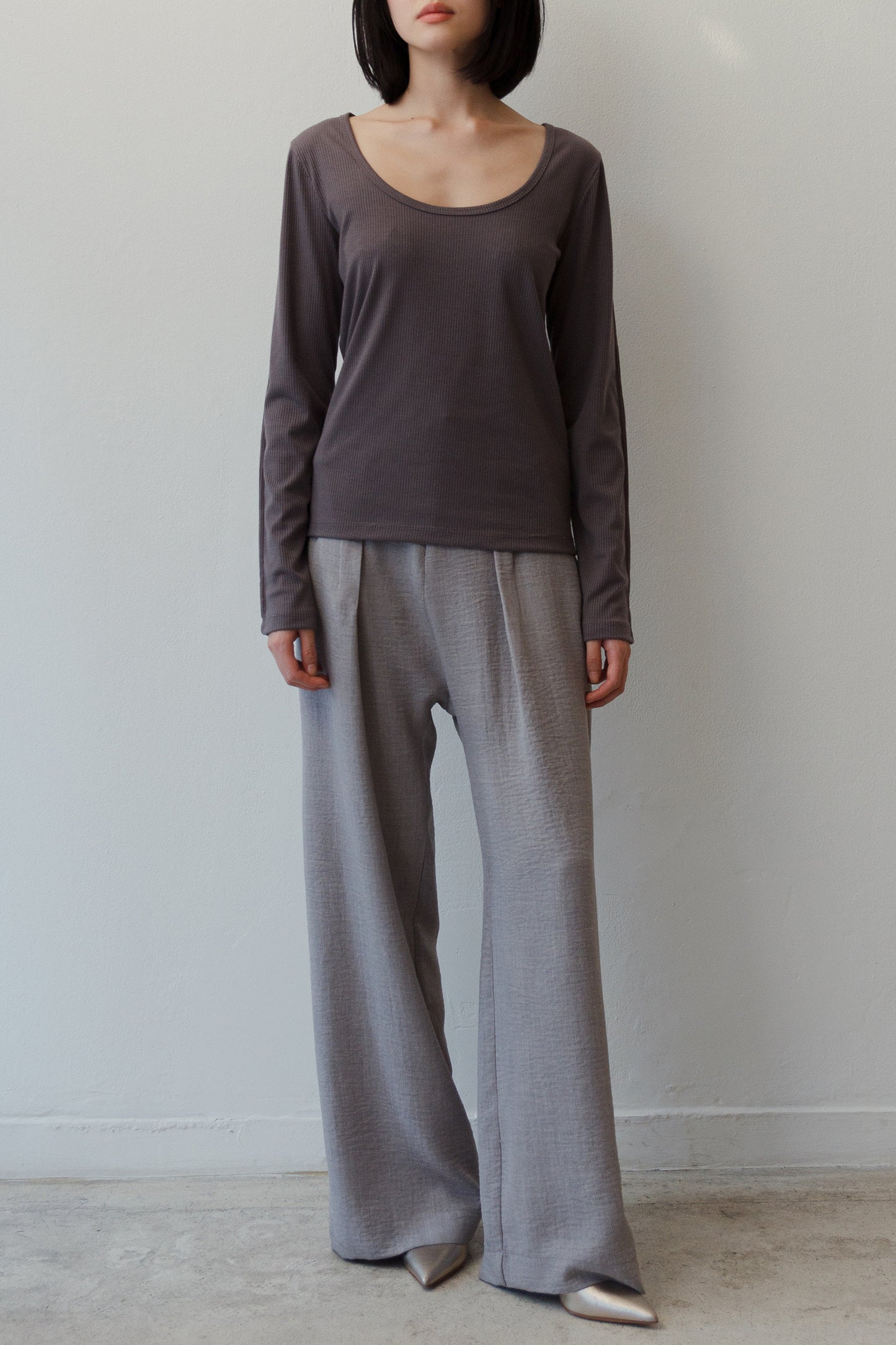 Manga Longa Basic Cinza