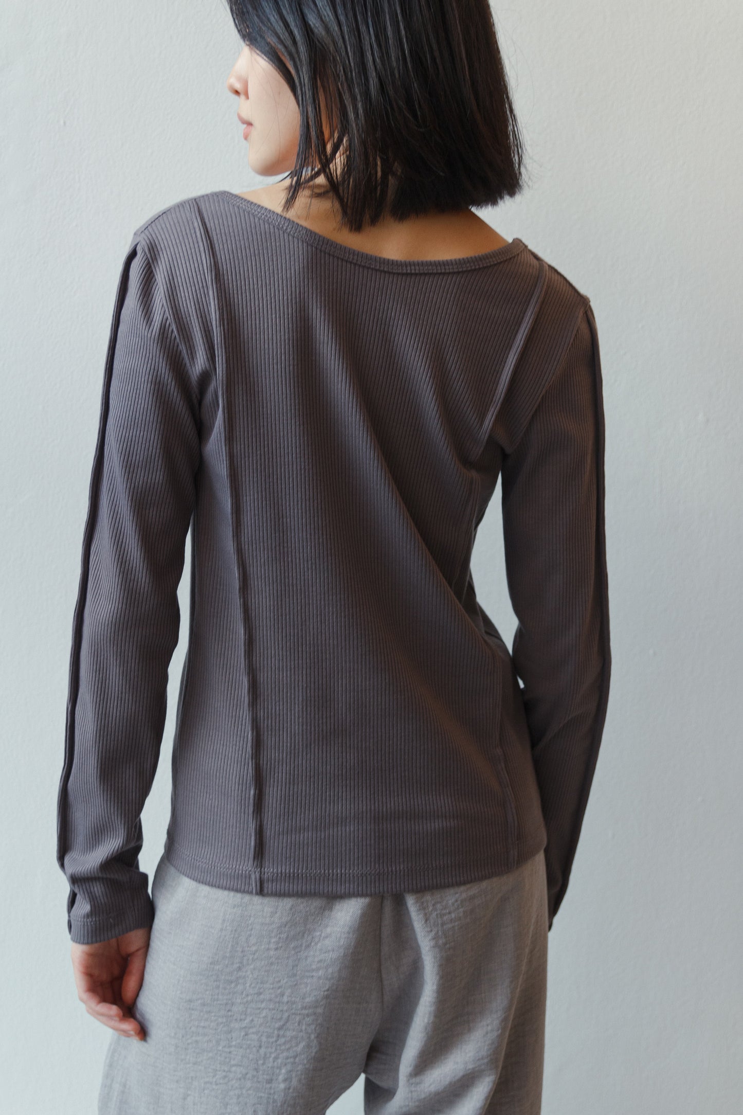 Manga Longa Basic Cinza