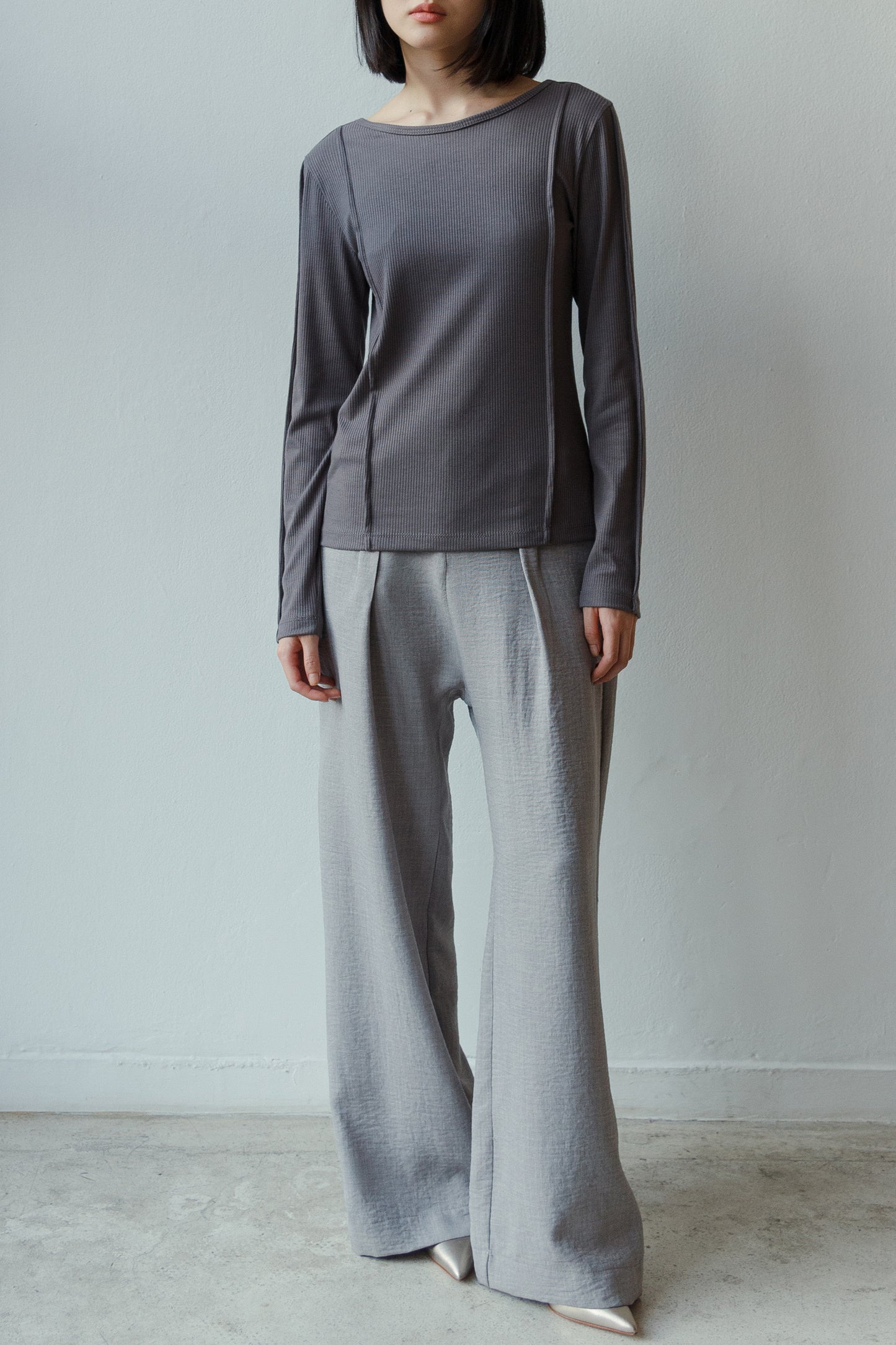 Manga Longa Basic Cinza