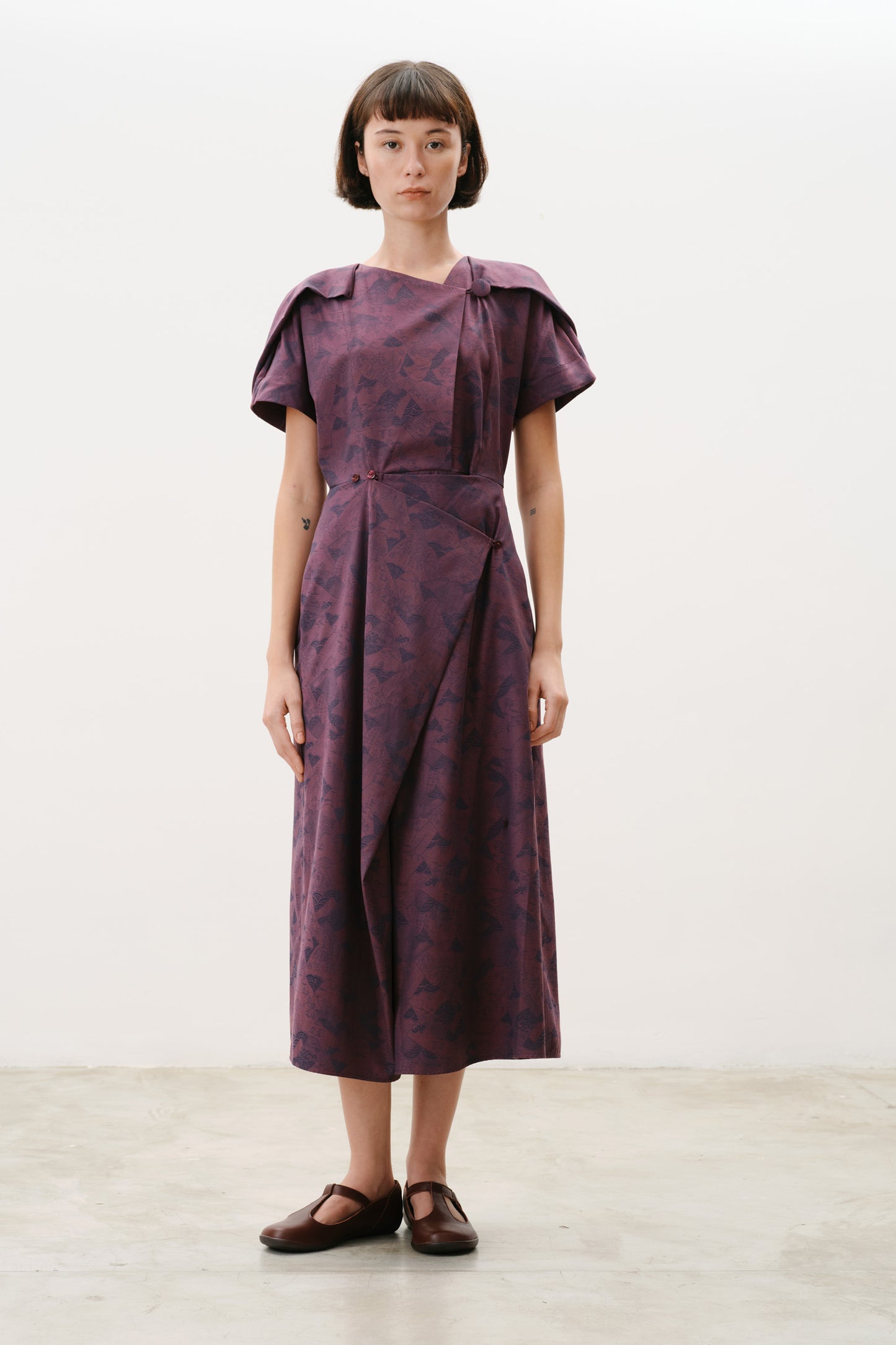 Vestido Tsuru Ameixa