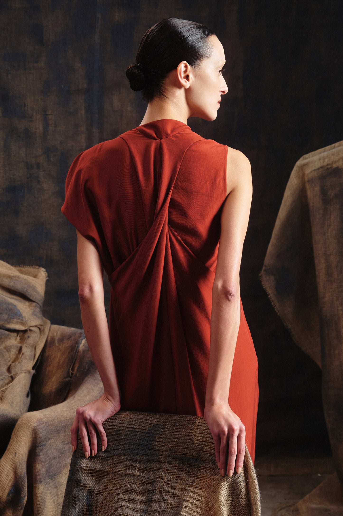 Vestido Teodora Urucum