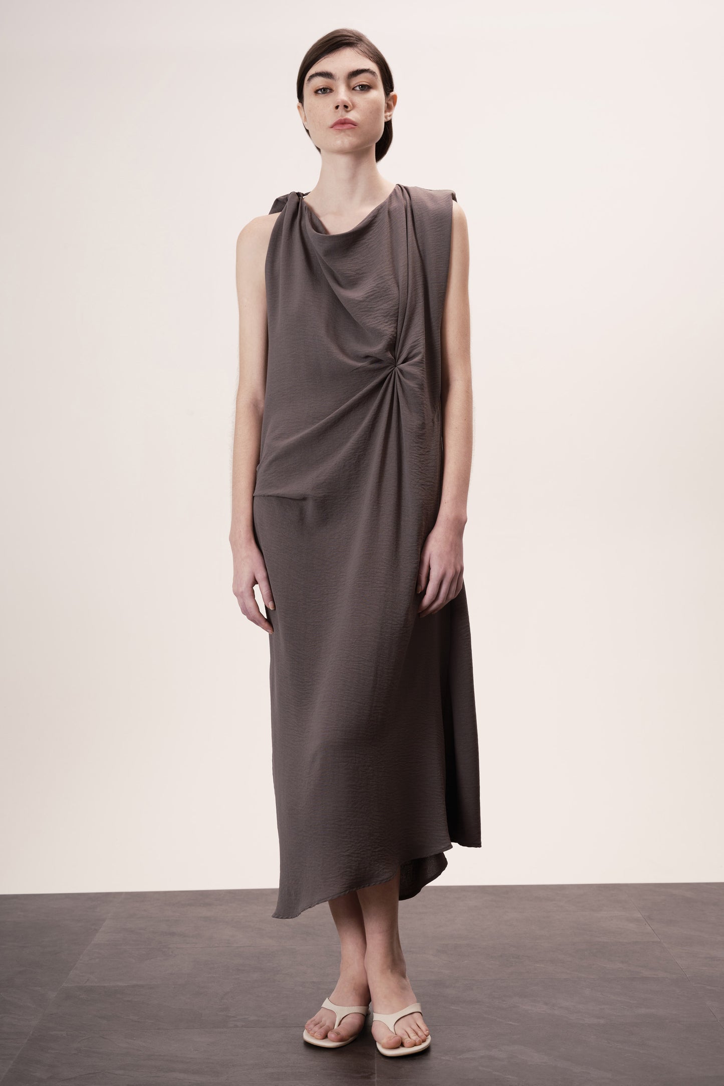 Vestido Iole Cinza