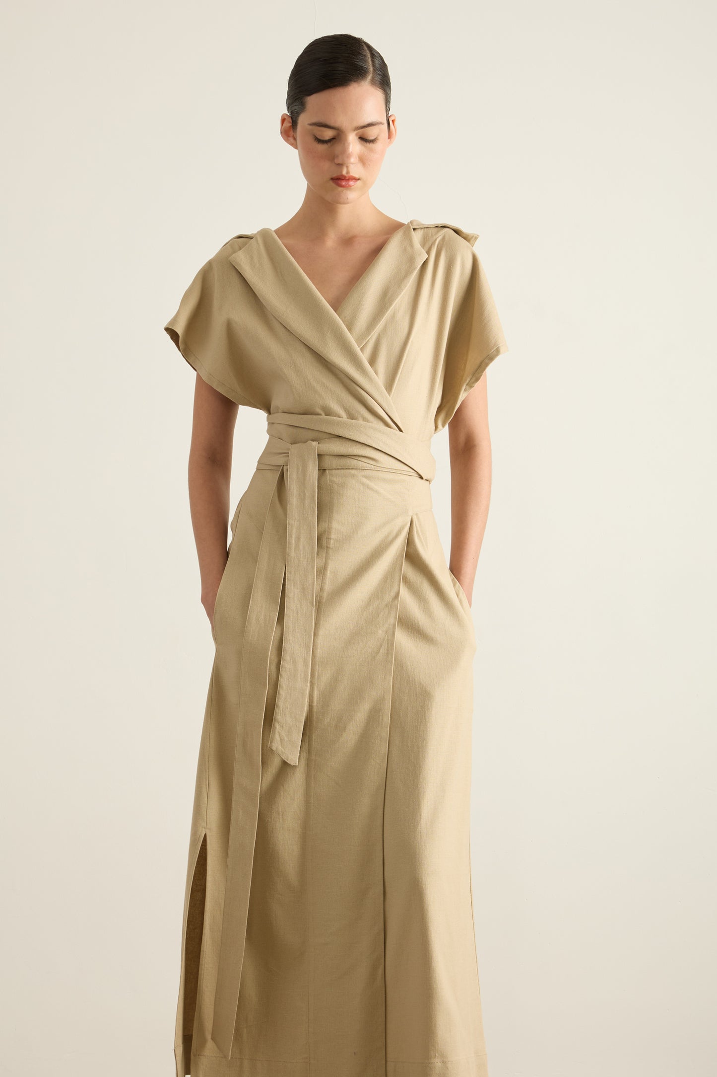Vestido Carla Natural