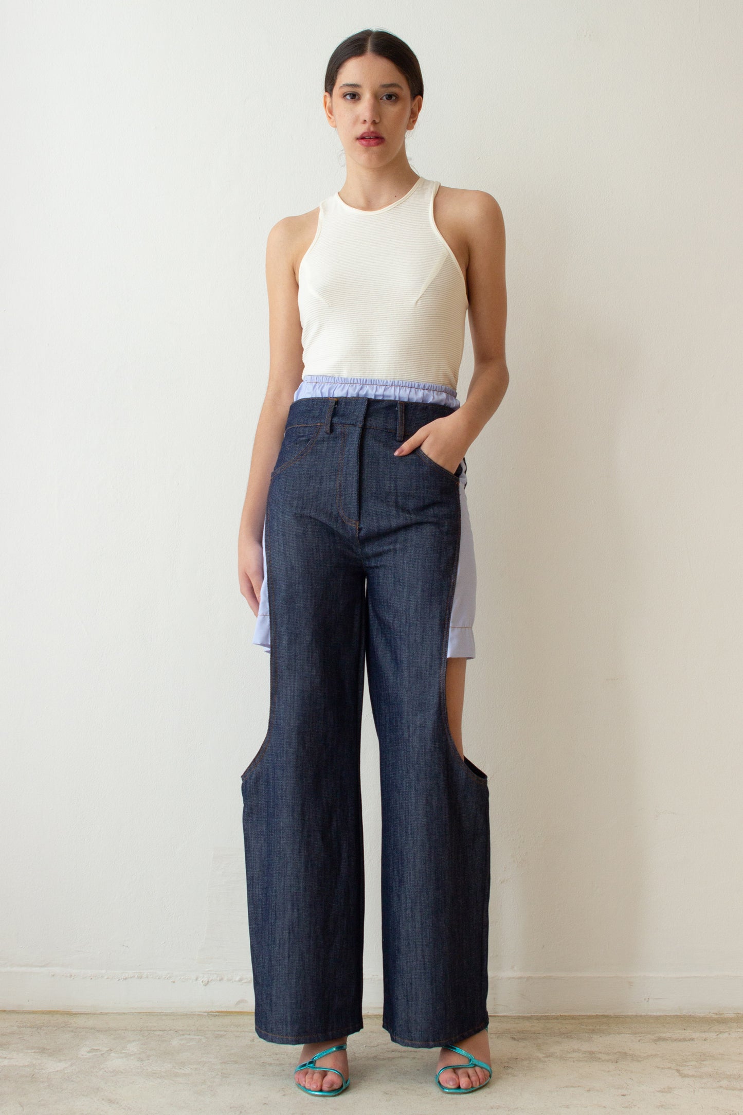 calça denim yong