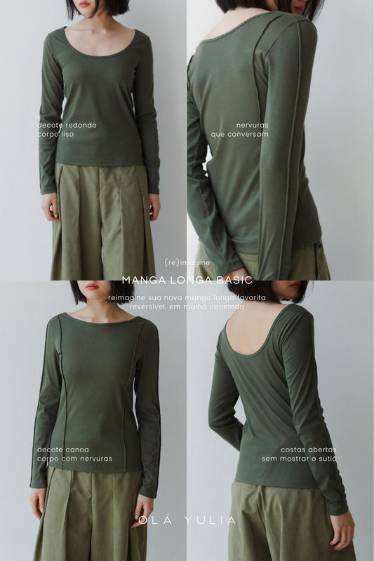 Manga Longa Basic Verde