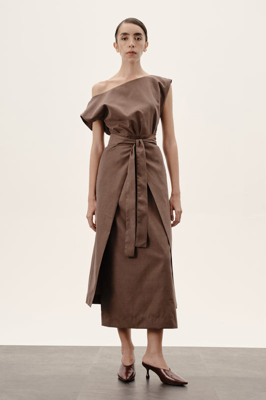 Vestido Tarsila Marrom