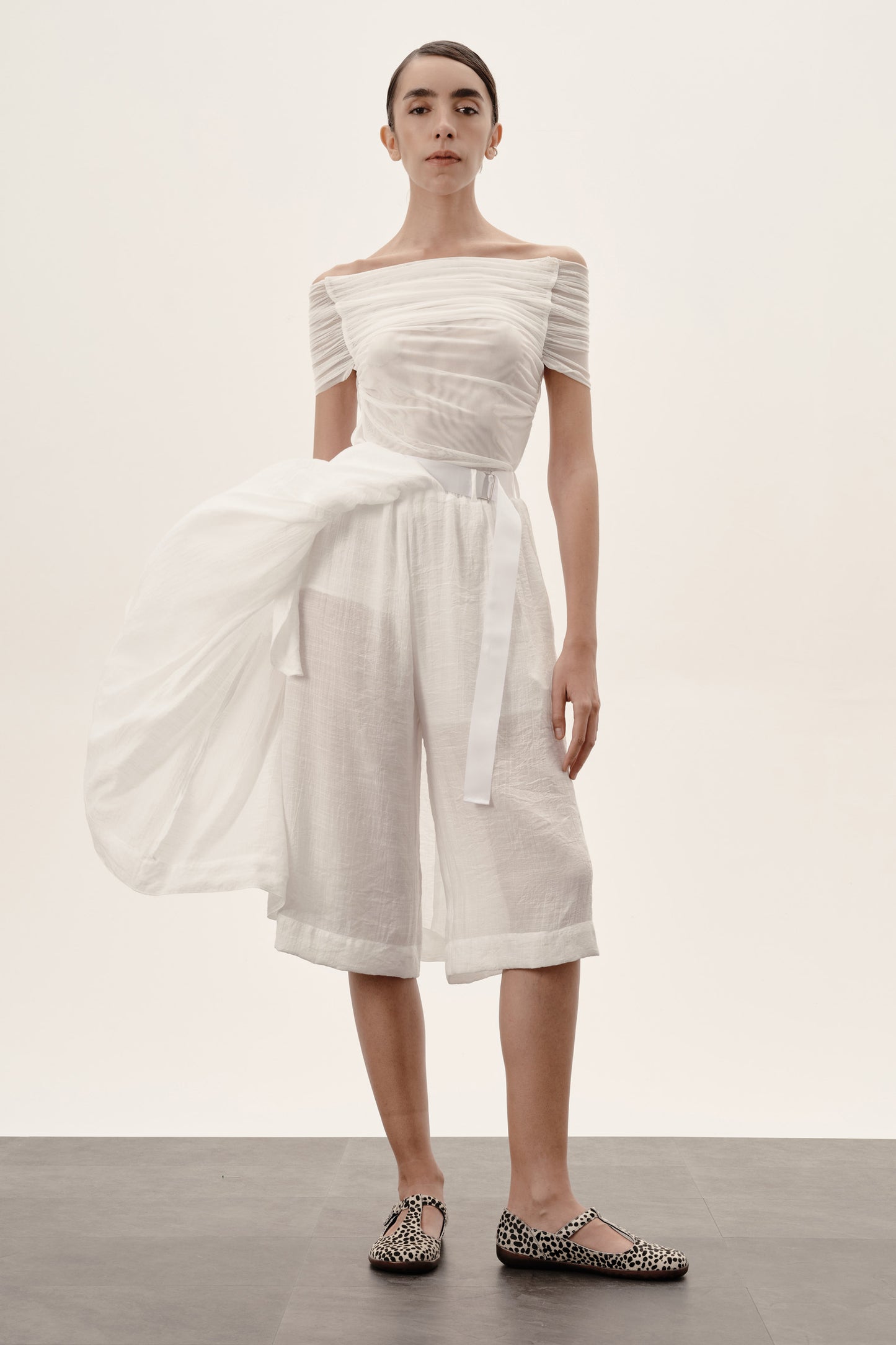 Saia-bermuda Iole Off-white