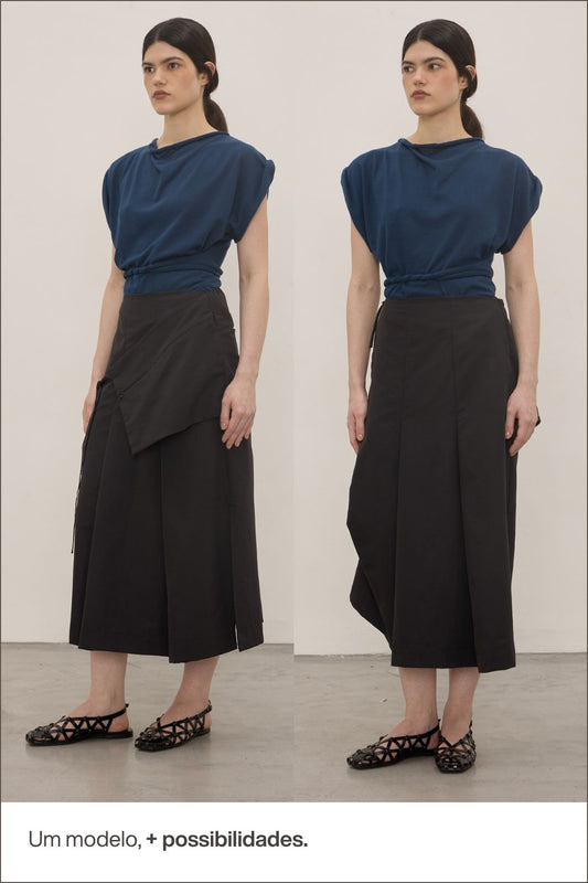Saia Rei Nylon Preto