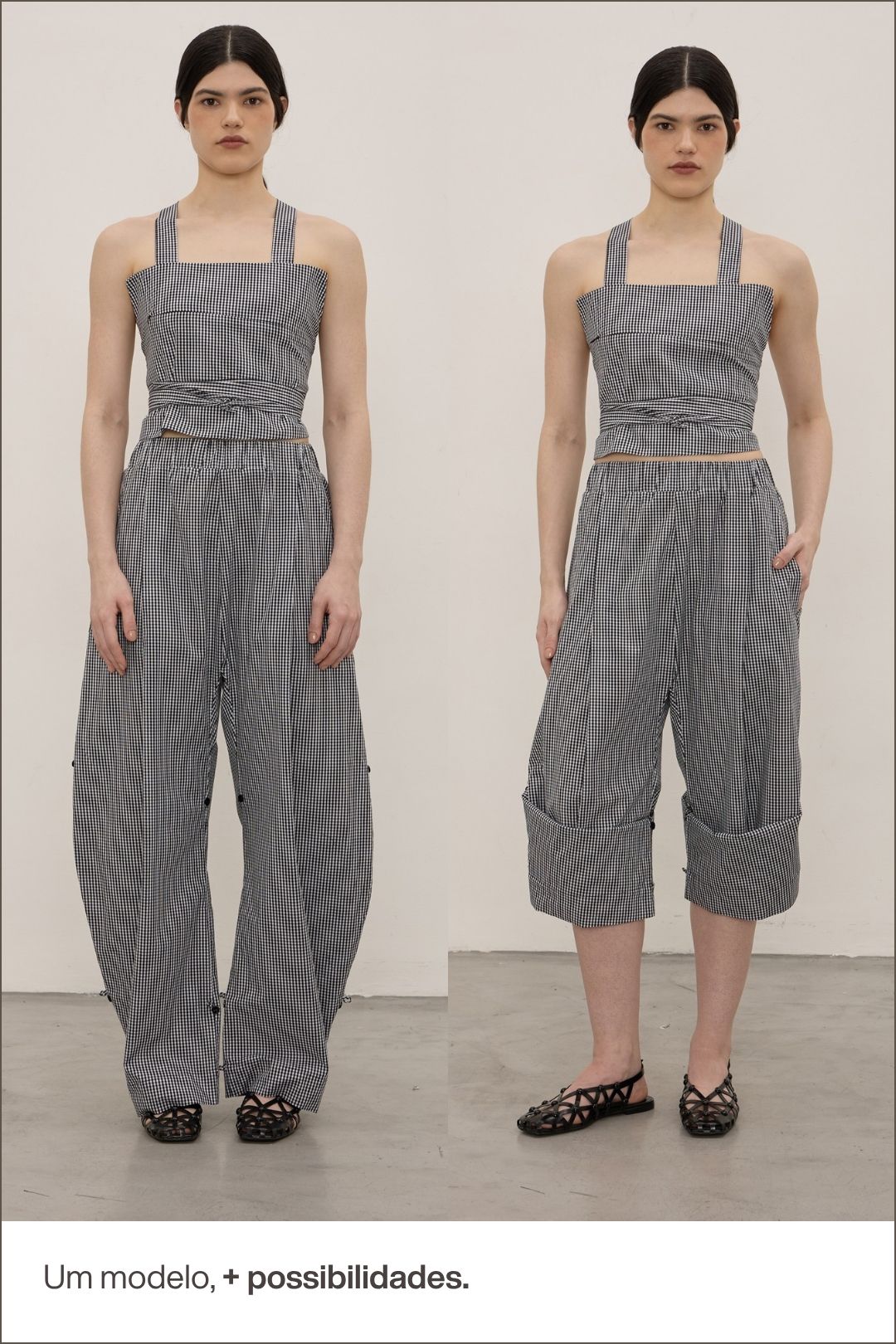Calça Pagu Preto-e-branco