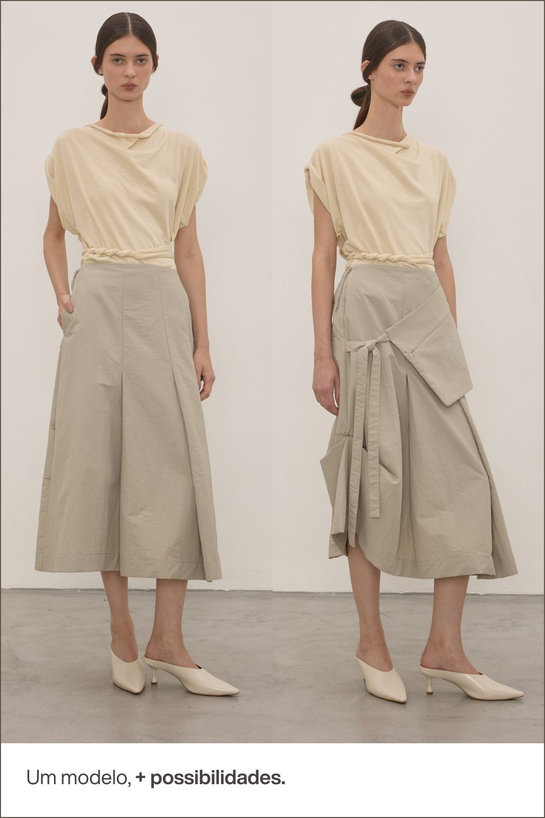 Saia Rei Nylon Khaki