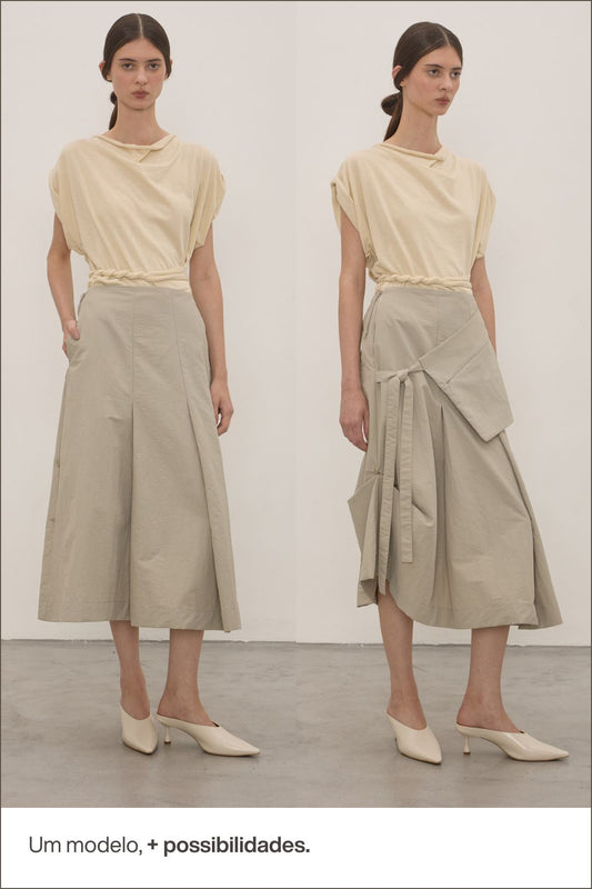 Saia Rei Nylon Khaki