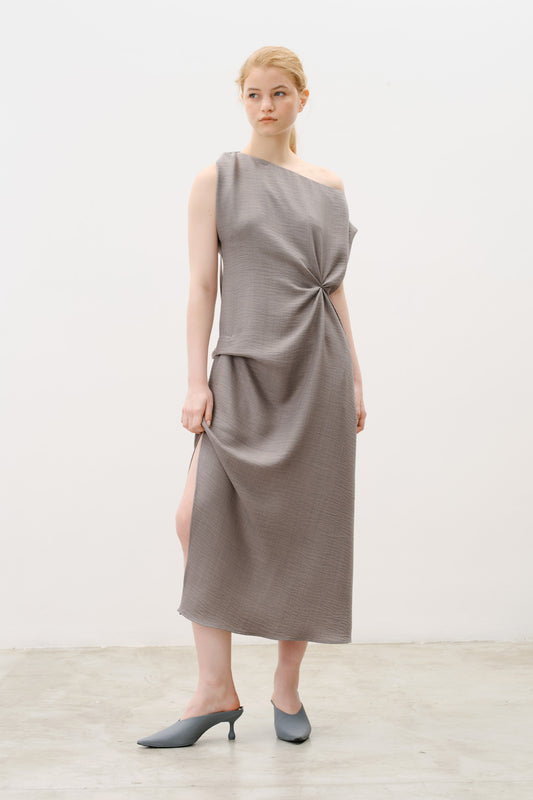 Vestido Iole Cinza