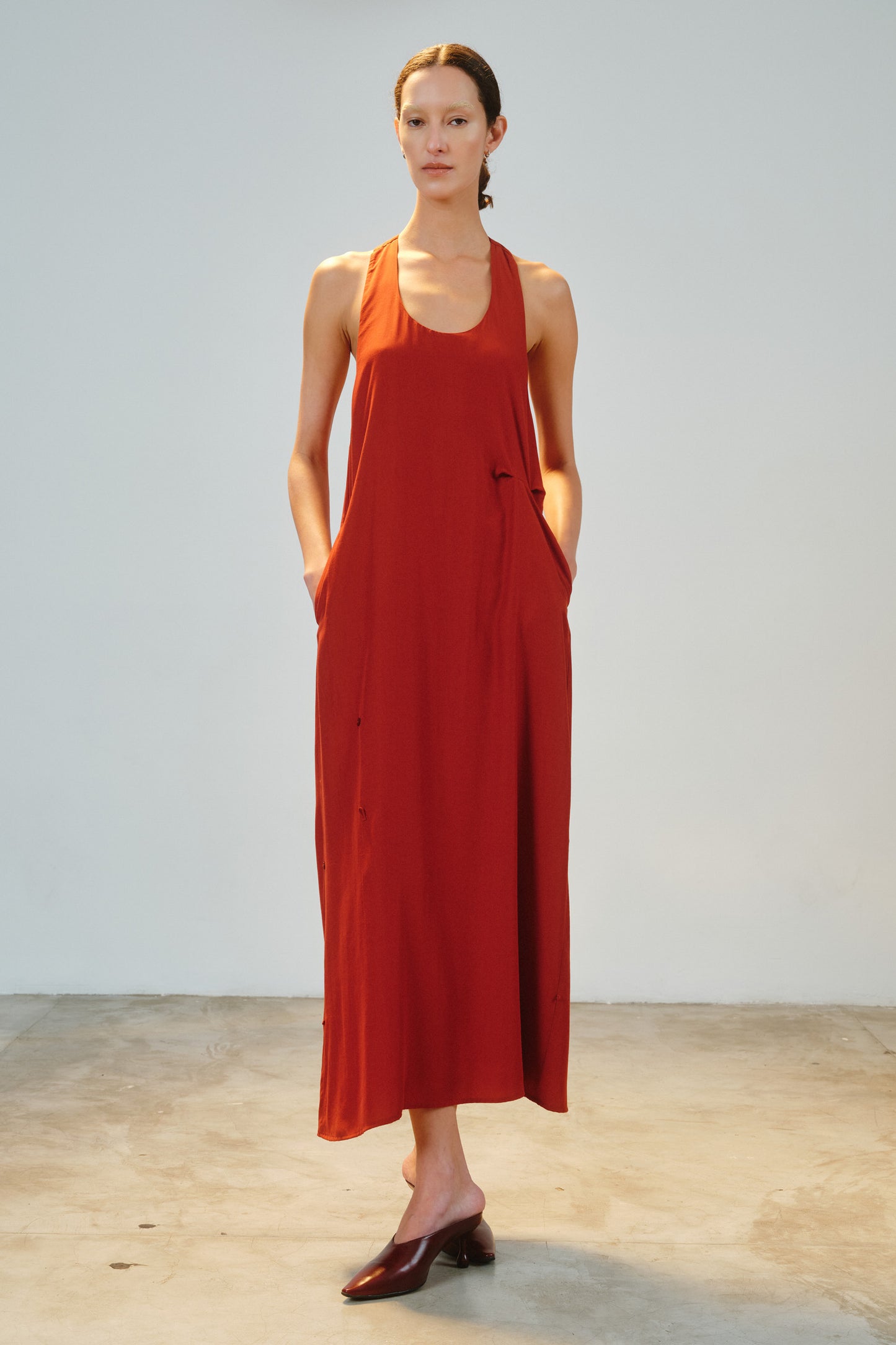 Vestido Teodora Urucum