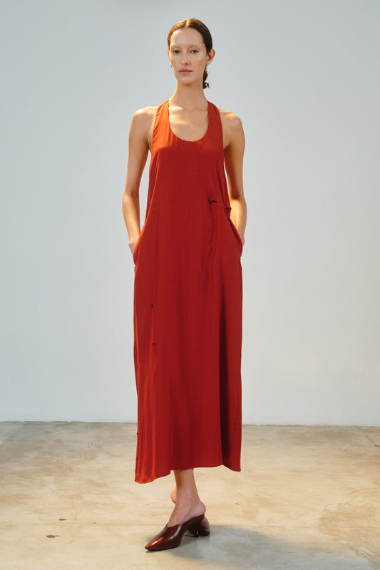 Vestido Teodora Urucum