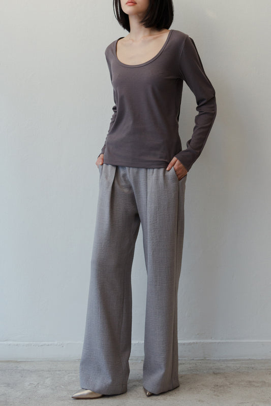 Manga Longa Basic Cinza