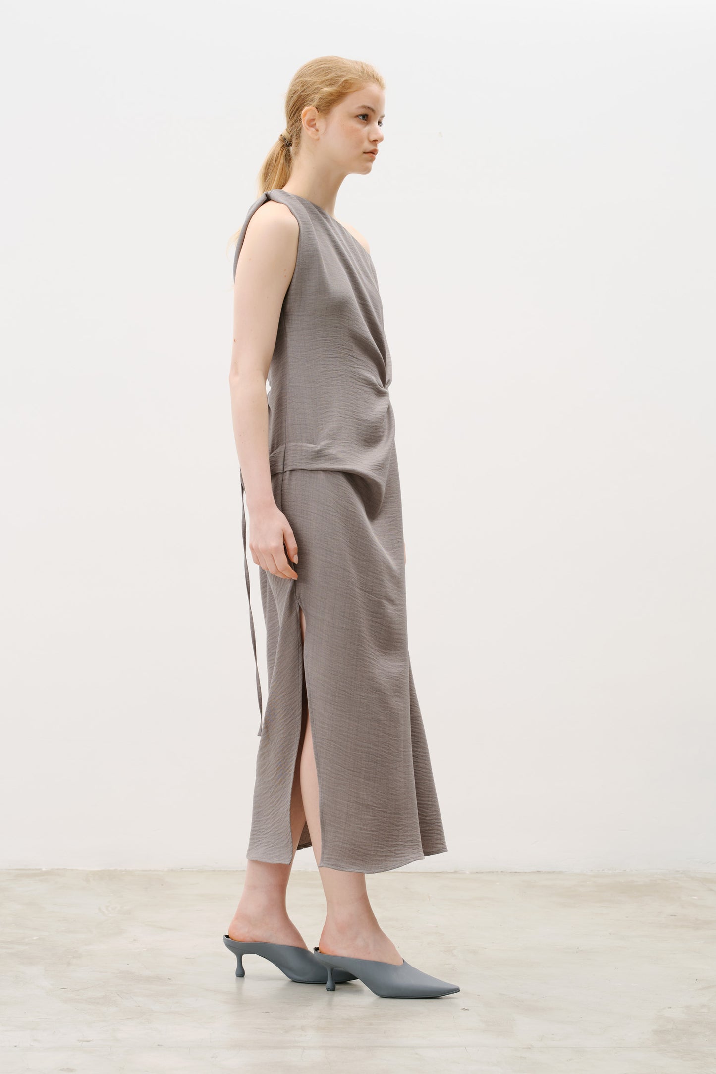 Vestido Iole Cinza
