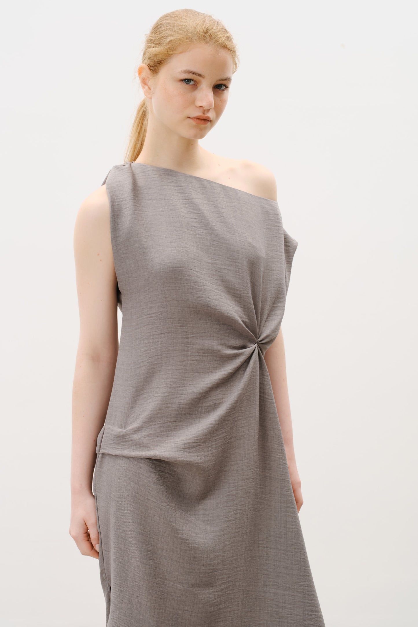 Vestido Iole Cinza