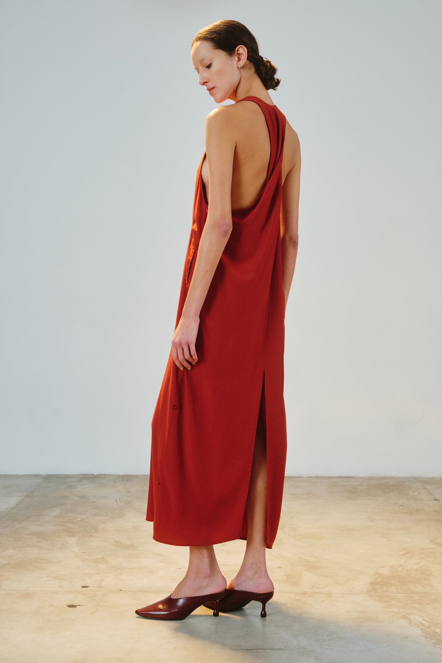 Vestido Teodora Urucum