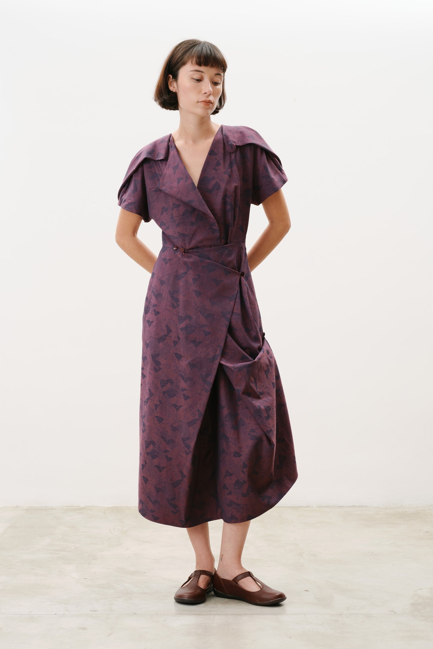 Vestido Tsuru Ameixa