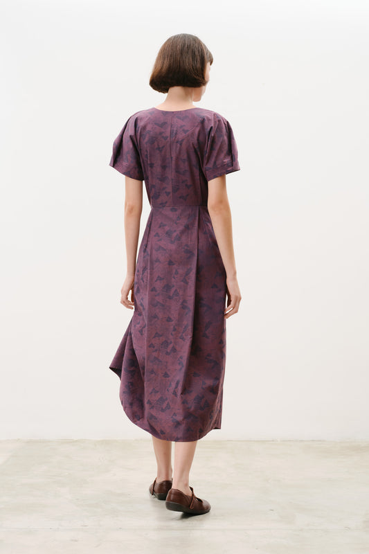 Vestido Tsuru Ameixa