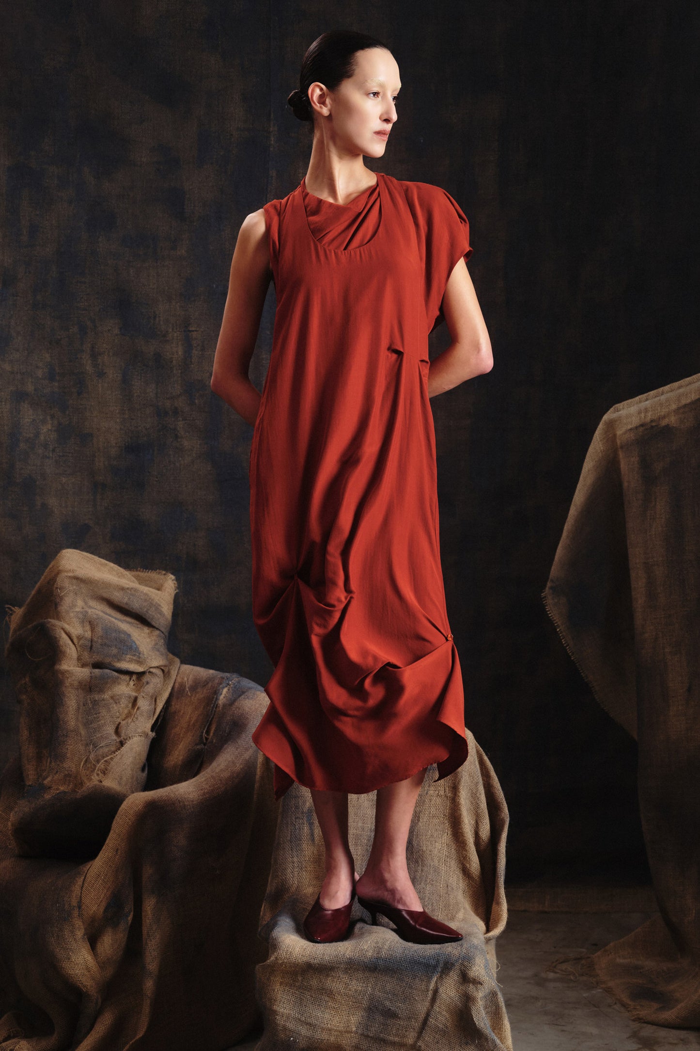 Vestido Teodora Urucum