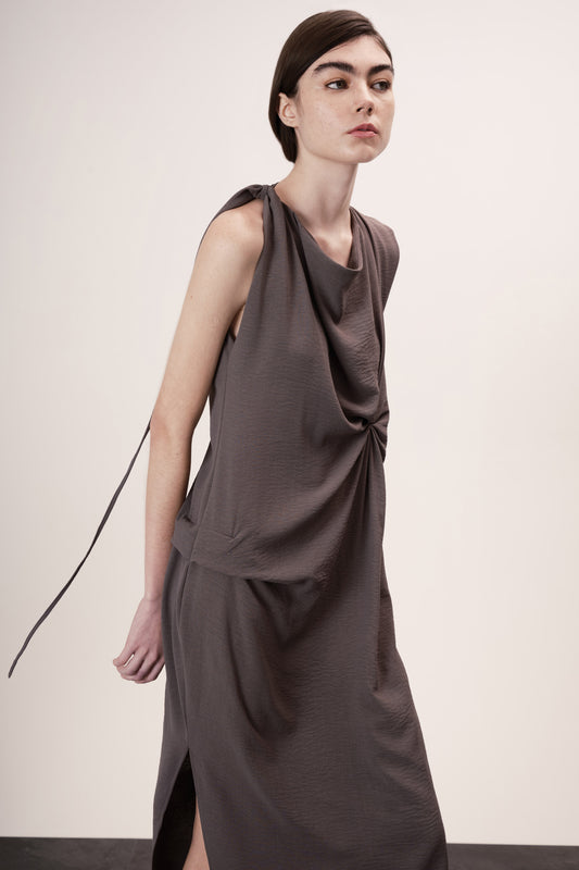 Vestido Iole Cinza