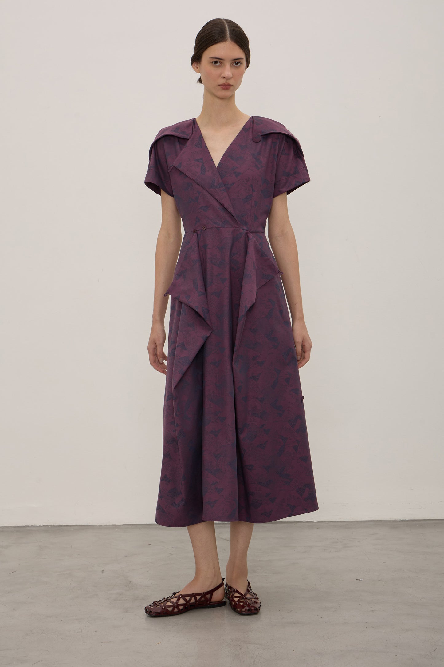 Vestido Tsuru Ameixa
