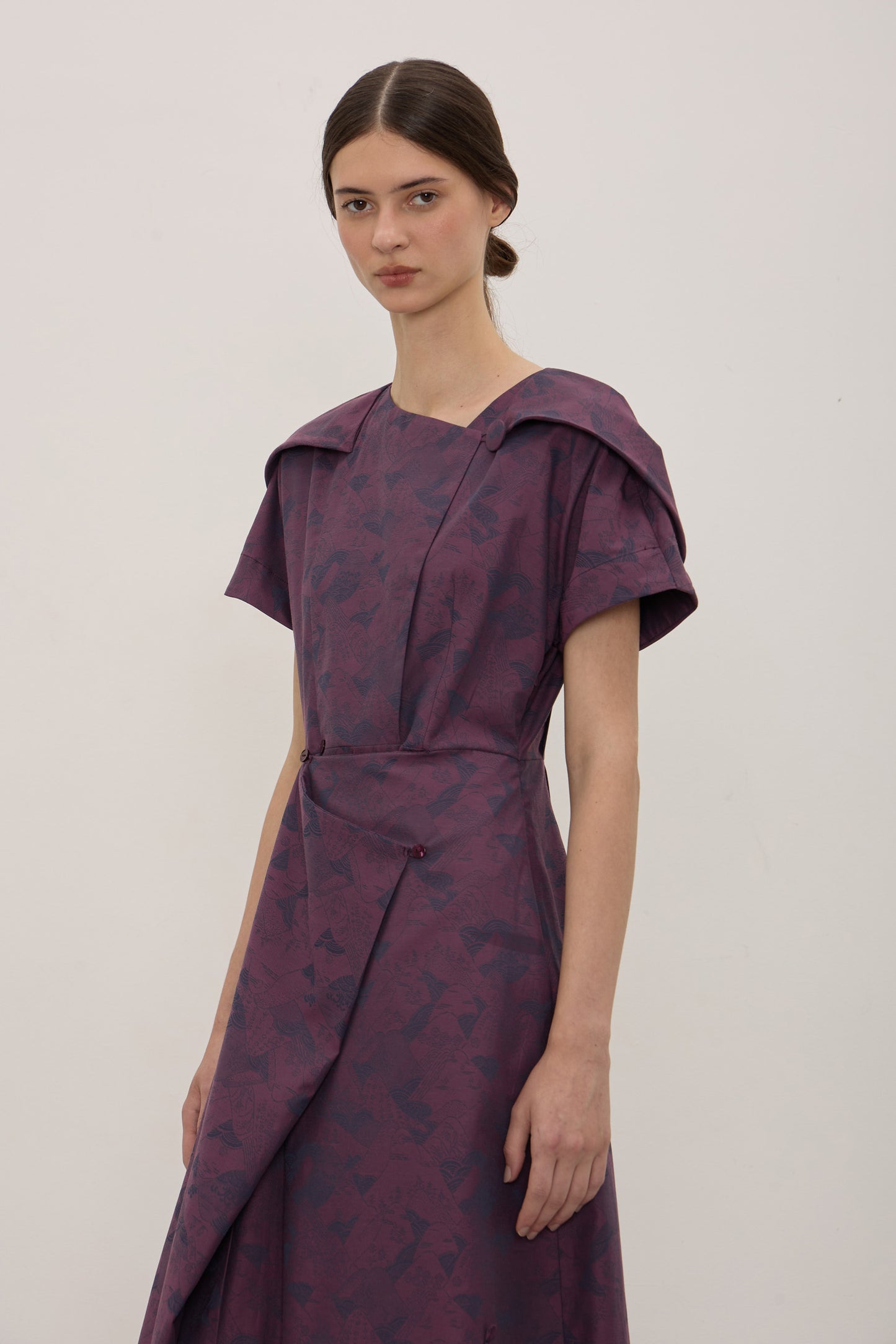 Vestido Tsuru Ameixa