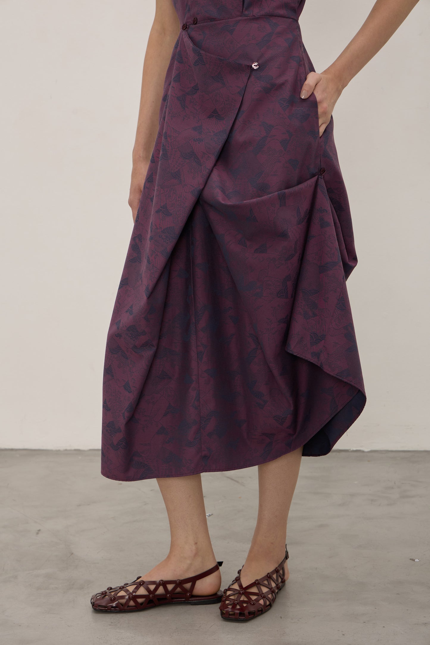 Vestido Tsuru Ameixa