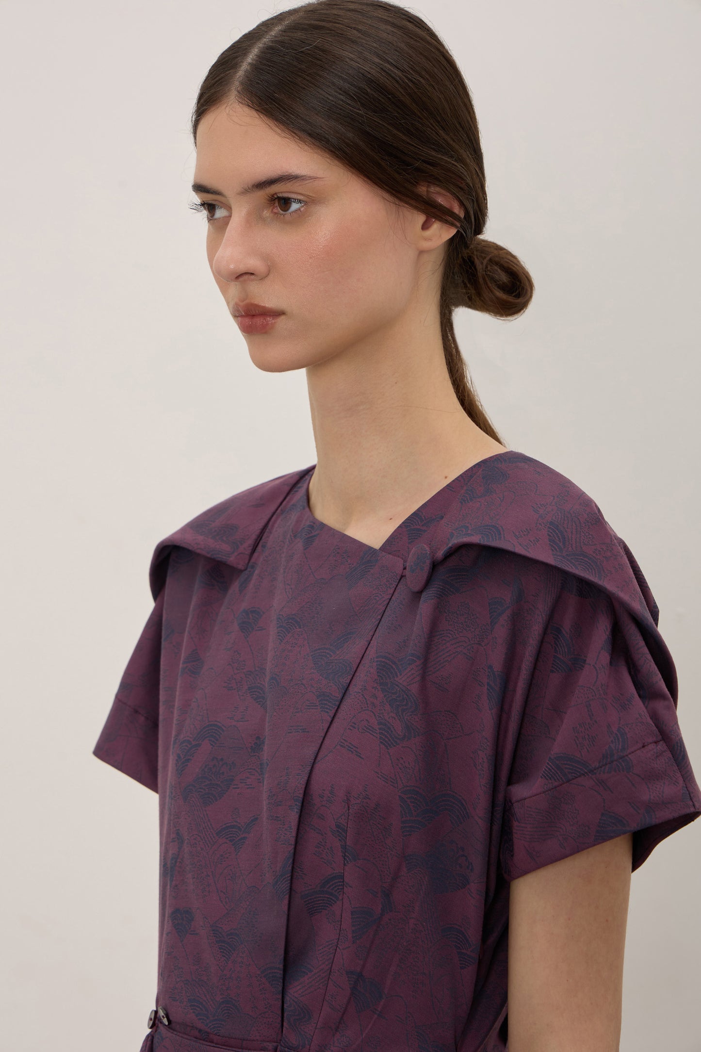 Vestido Tsuru Ameixa