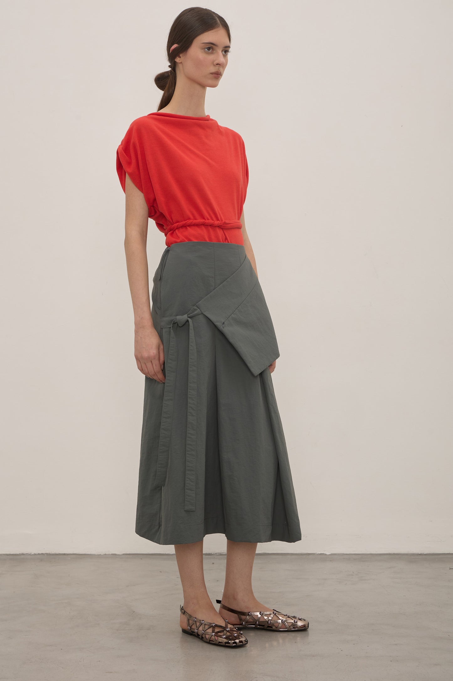 Saia Rei Nylon Cinza