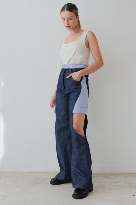 calça denim yong